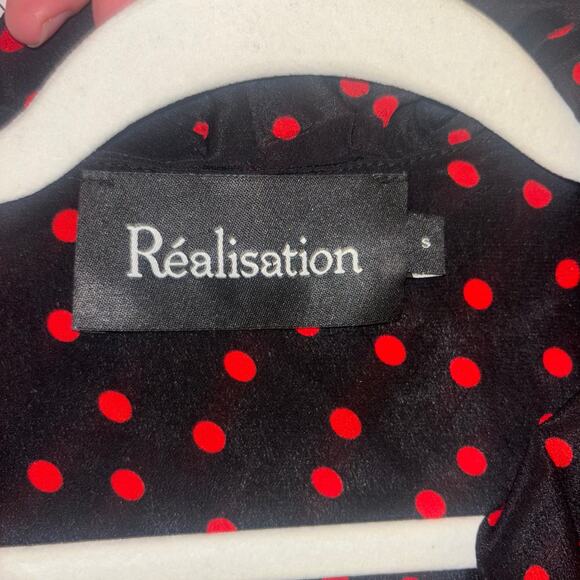 Réalisation Par Silk Italia Alexandra Polka Dot Wrap Dress – Size Small - Picture 13 of 15